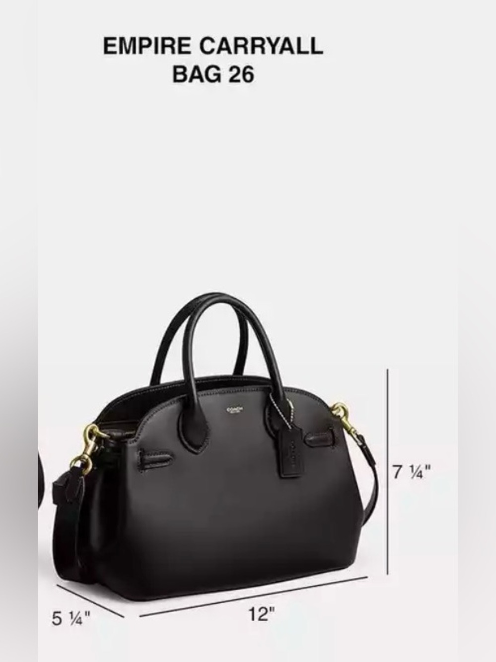 Dark Brown Coach Empire Carryall 26 - Picture 12 of 12